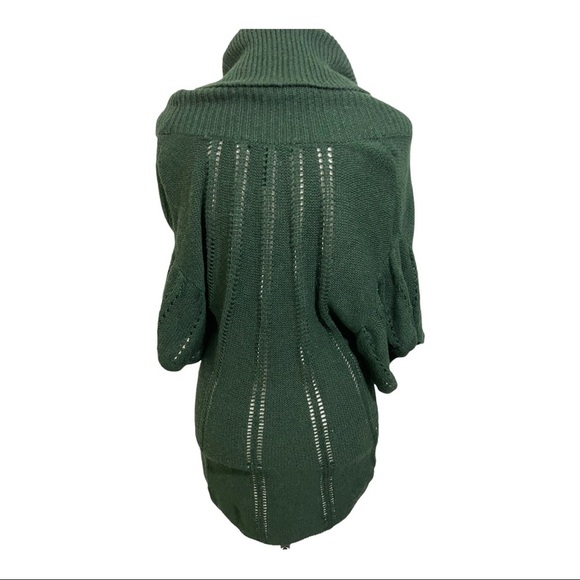 BCBG maxazria merino blend sweater cowl neck knit front kangaroo pockets Small - Picture 5 of 10